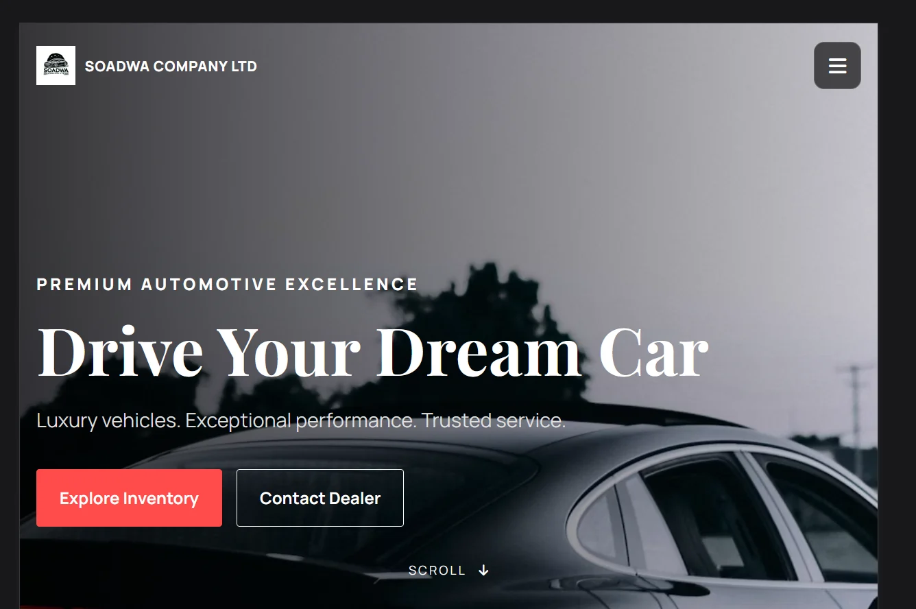Soadwa Motors project screenshot