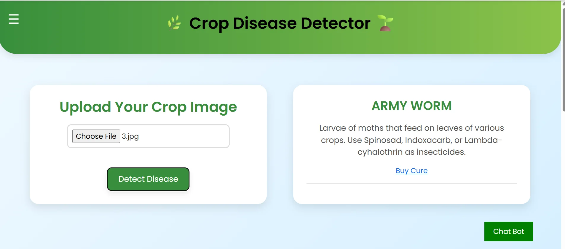 Plant Disease Detection project screenshot